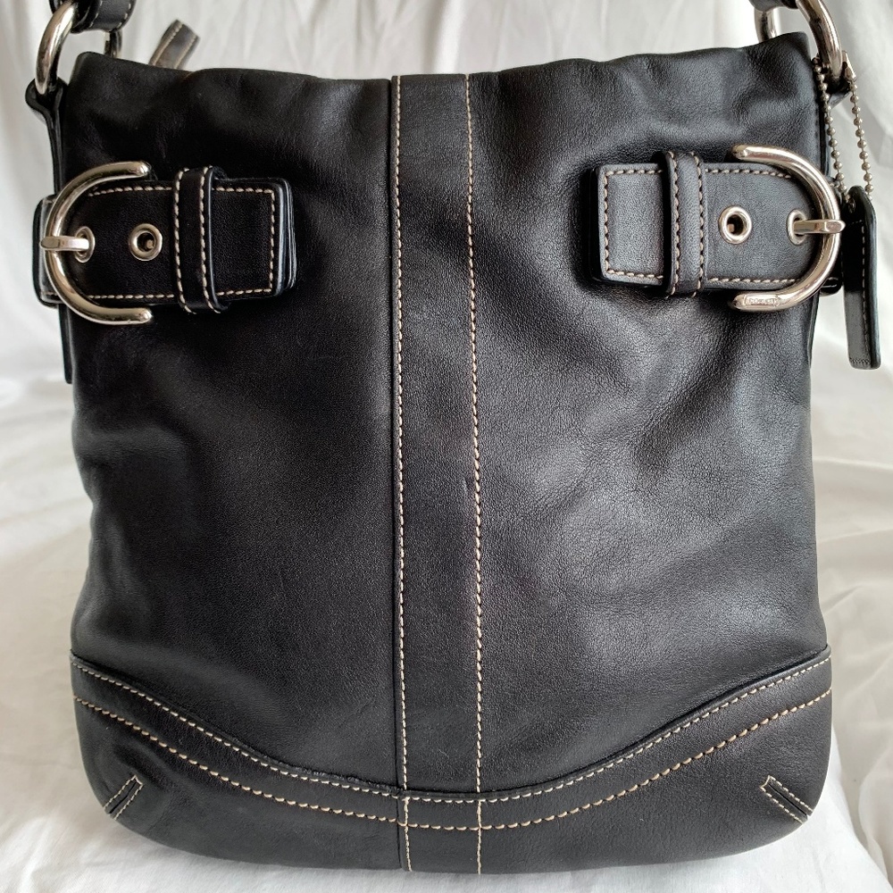 Coach Soho Slim Shoulder Bag Black Leather